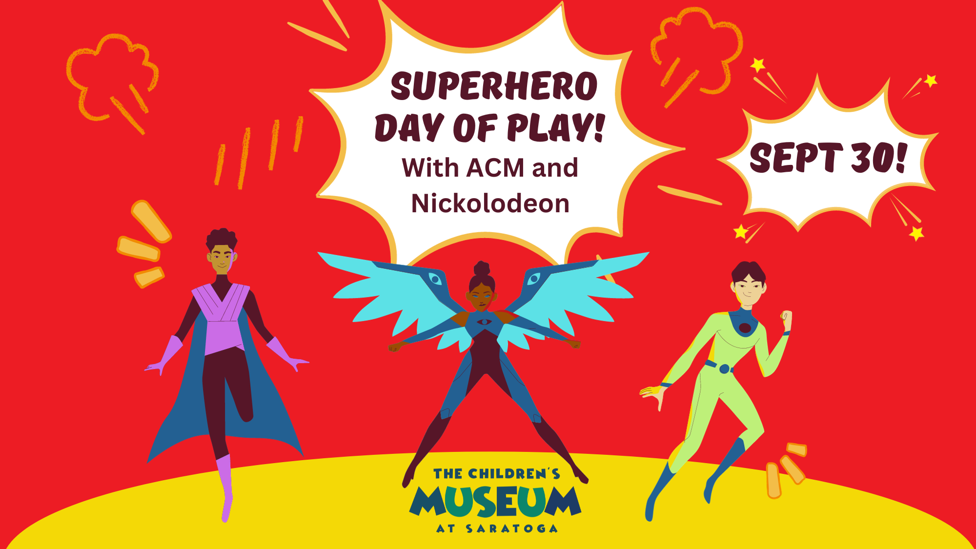 Superhero Day of Play Banner