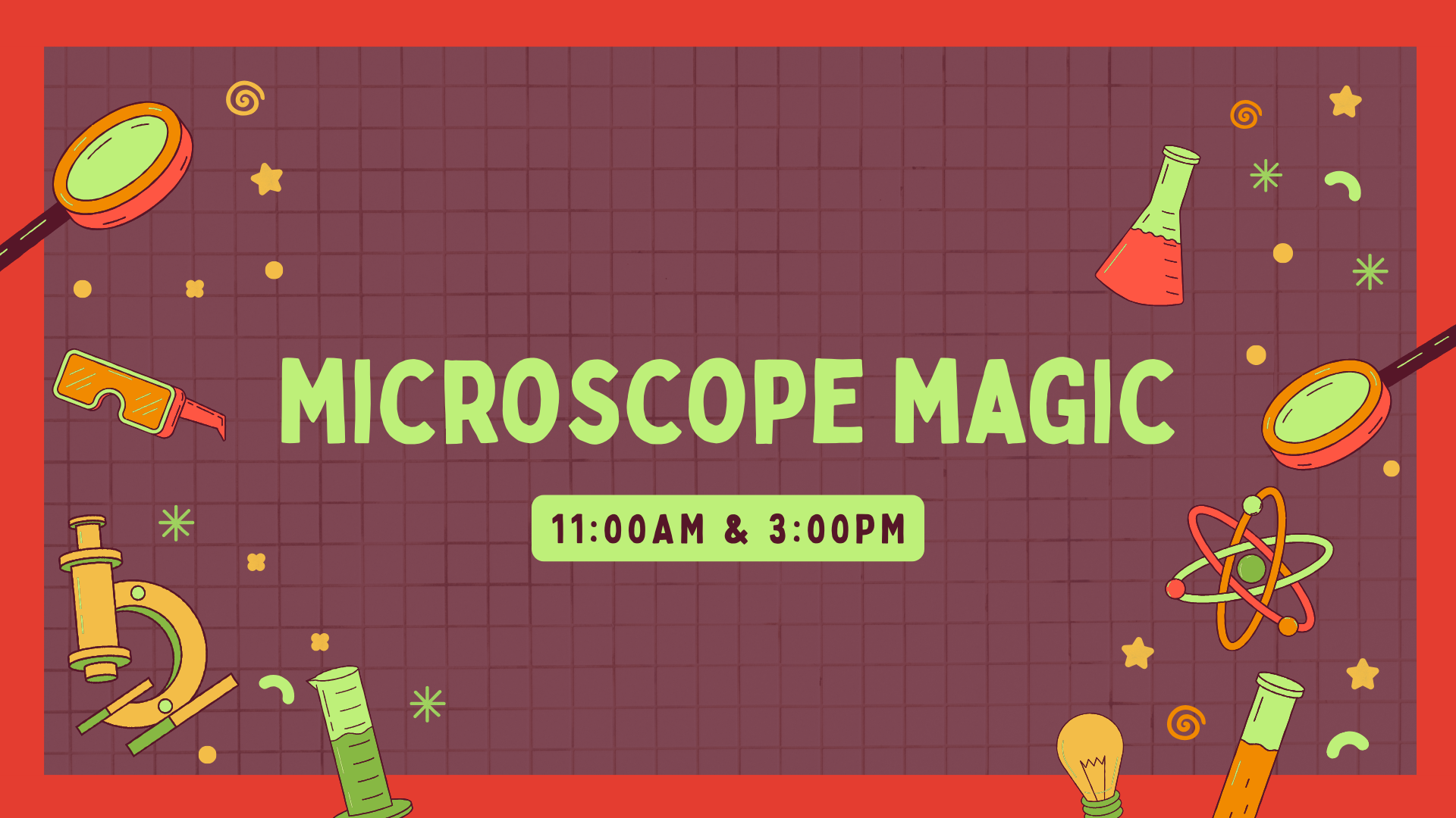 Microscope Magic science graphics, including microscopes