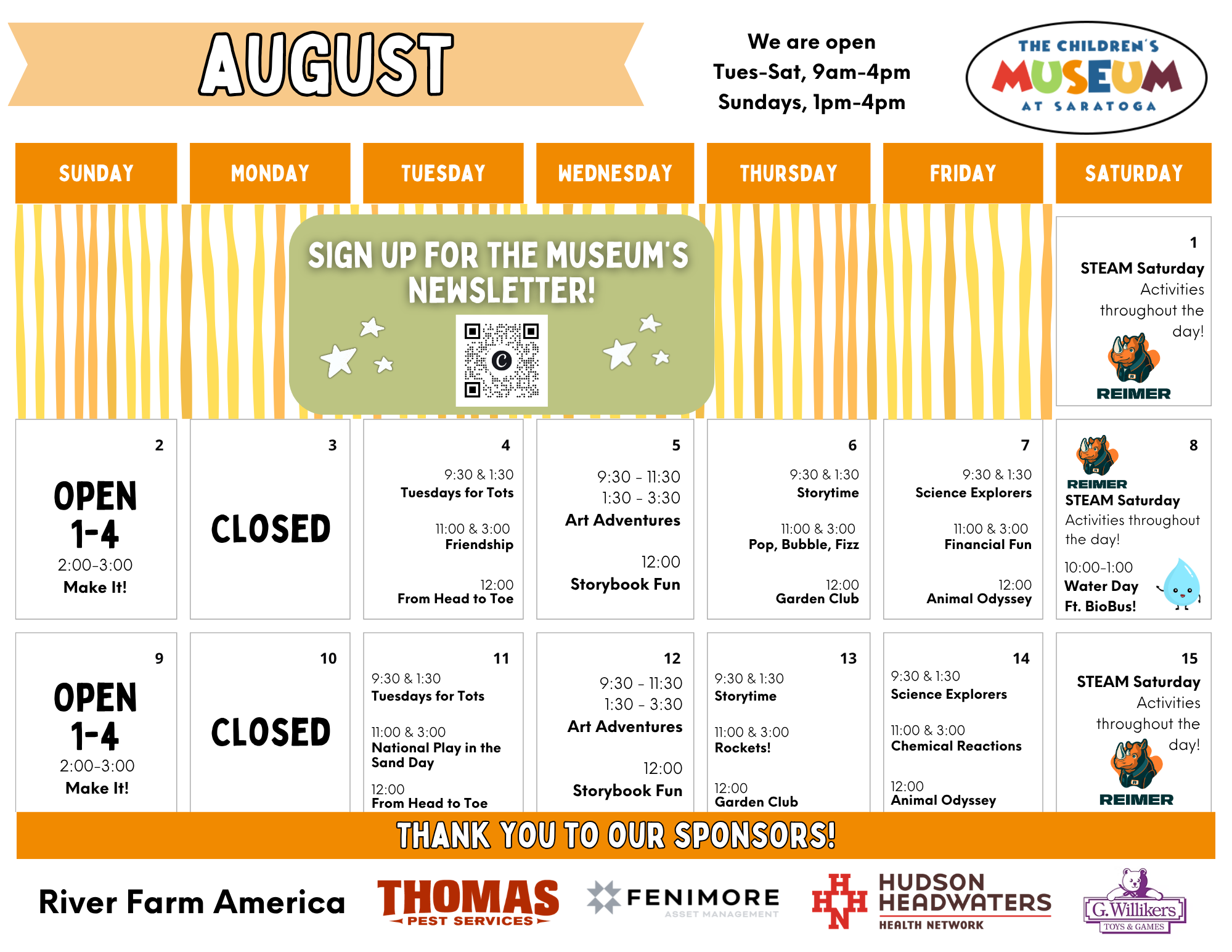 June 15 to 31 2025<br />
Calendar of Events